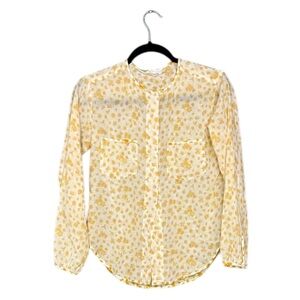 SOLD  Yellow Floral Long Sleeve Blouse size 0